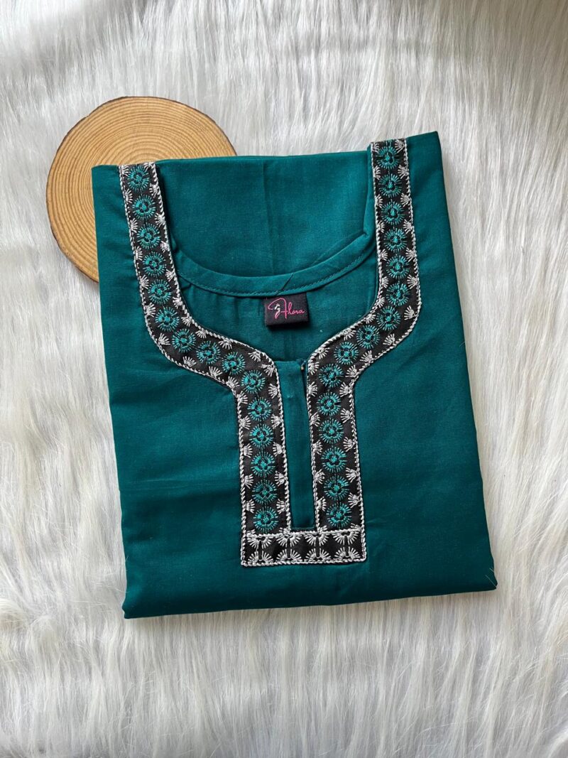 Neck Embroidery Nighty
