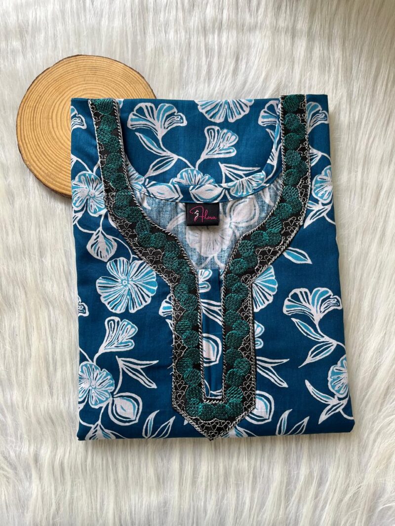 Neck Embroidery Nighty