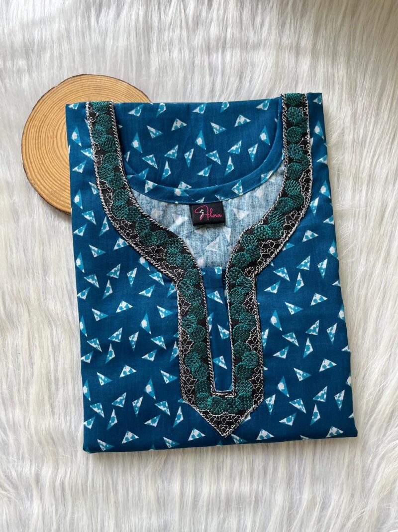 Neck Embroidery Nighty