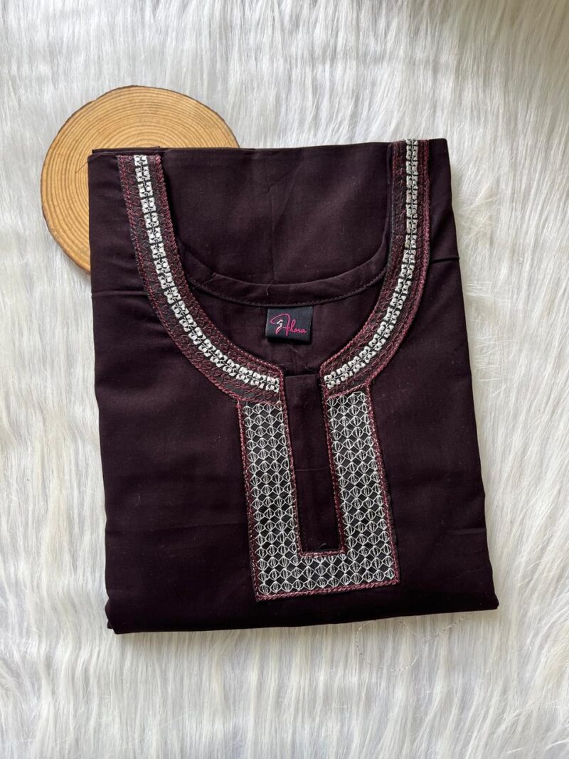 Neck Embroidery Nighty