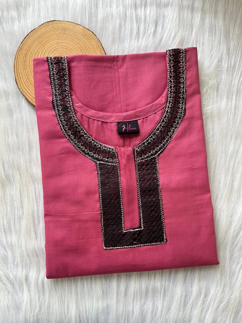 Neck Embroidery Nighty