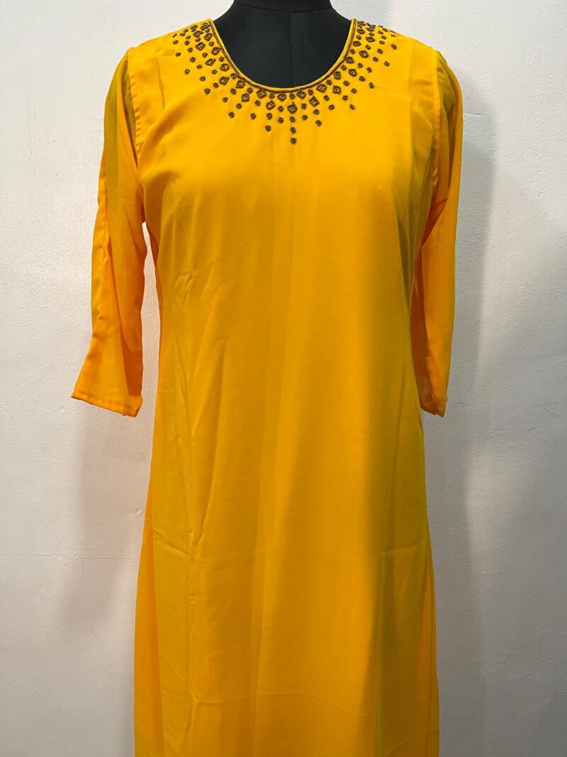 Handworked Georgette A-Line Kurti
