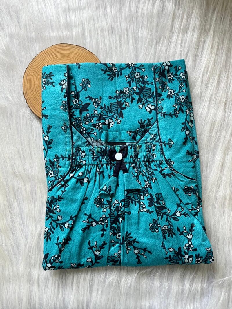 Front Elastic Pleated Nighty