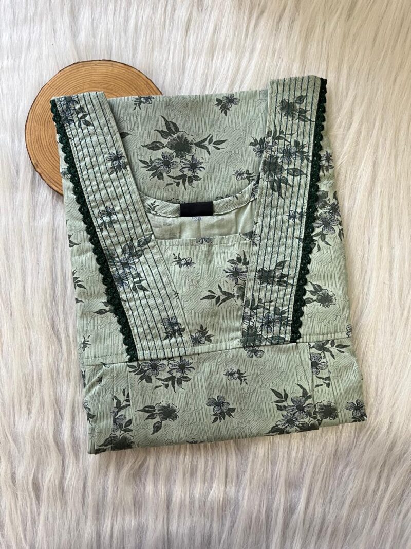 Pure Cotton V-Neck Pleated Nighty