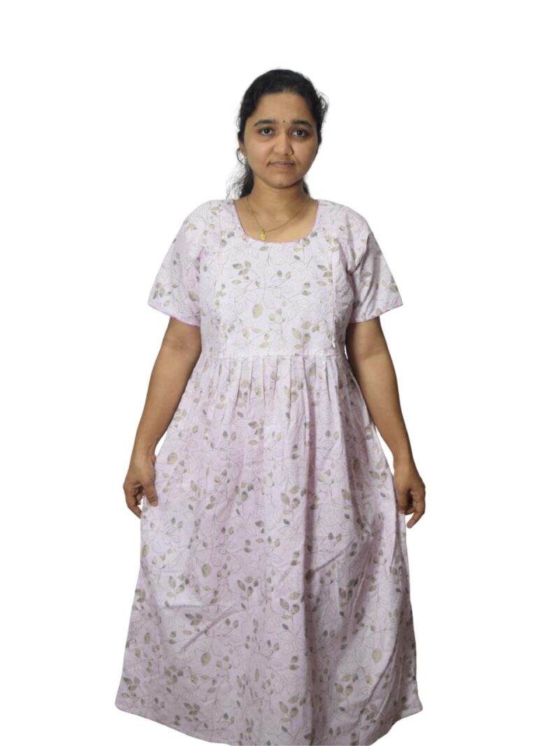 PURE COTTON FEEDING FROCK WITH SIDE POCKET