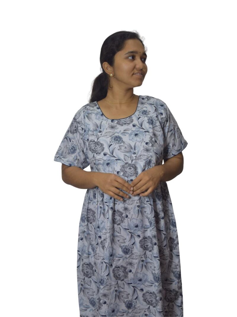 PURE COTTON FEEDING FROCK WITH SIDE POCKET