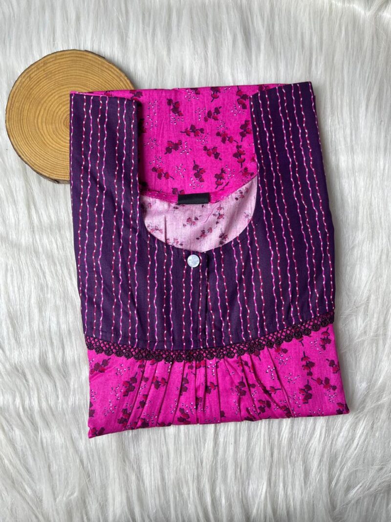 FRONT PLEATED LACE NIGHTY