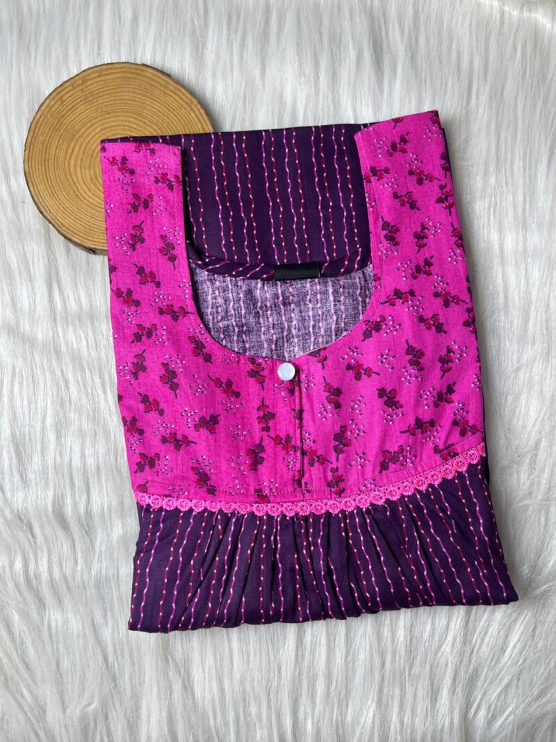 FRONT PLEATED LACE NIGHTY