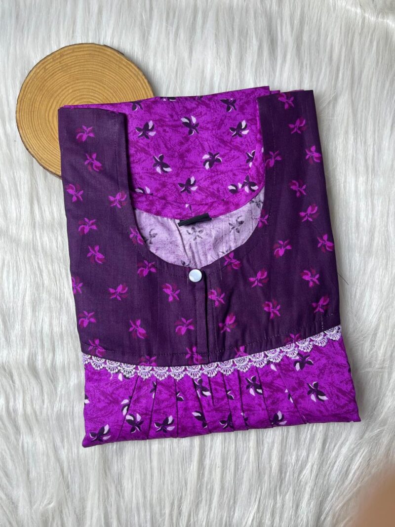 FRONT PLEATED LACE NIGHTY