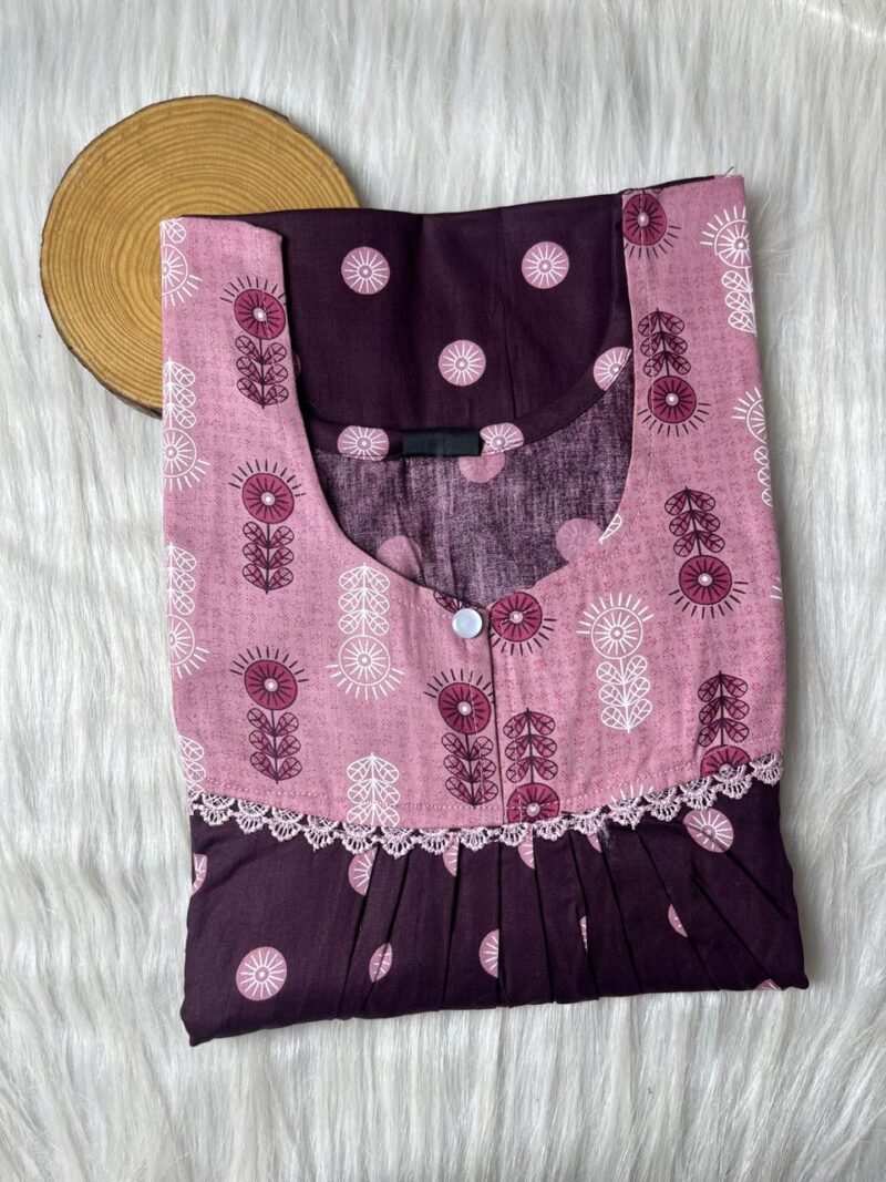 FRONT PLEATED LACE NIGHTY