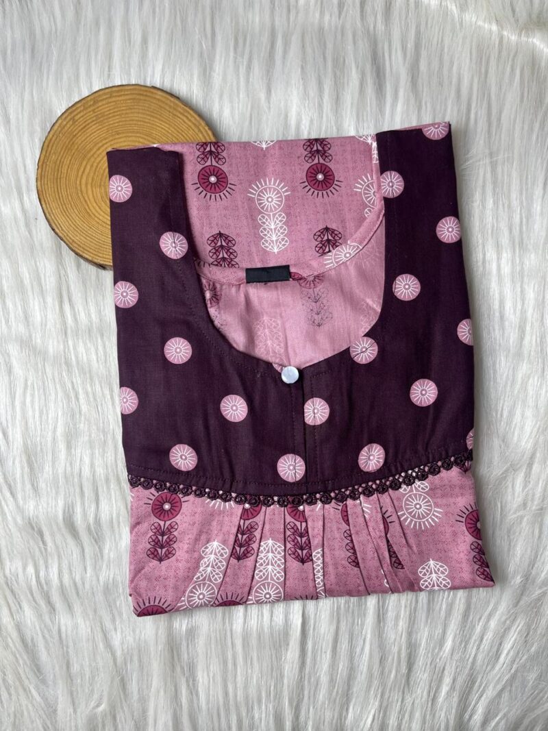 FRONT PLEATED LACE NIGHTY