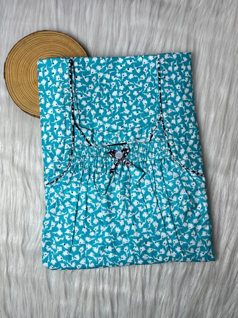 Front Elastic Pleated Nighty