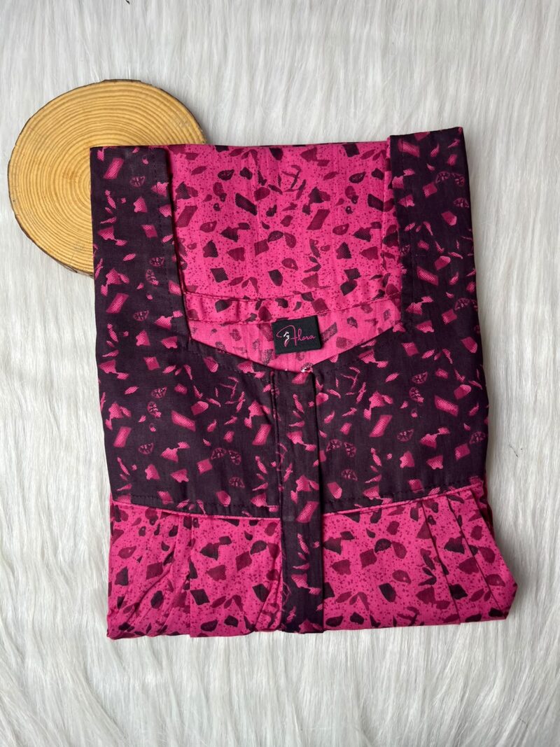 Mix N Match Square Neck Pleated Nighty