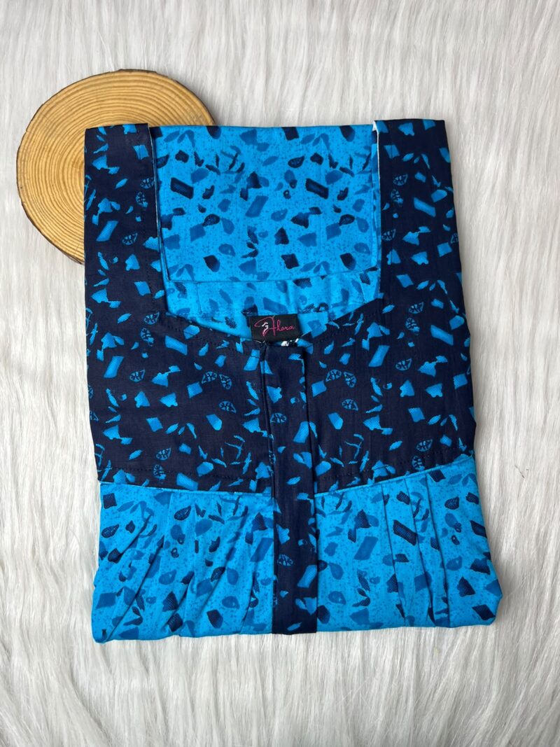 Mix N Match Square Neck Pleated Nighty