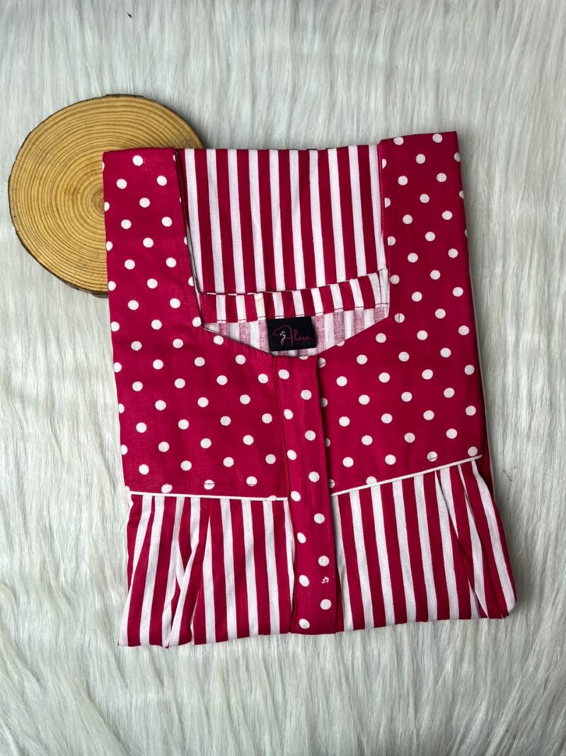 Mix N Match Square Neck Pleated Nighty