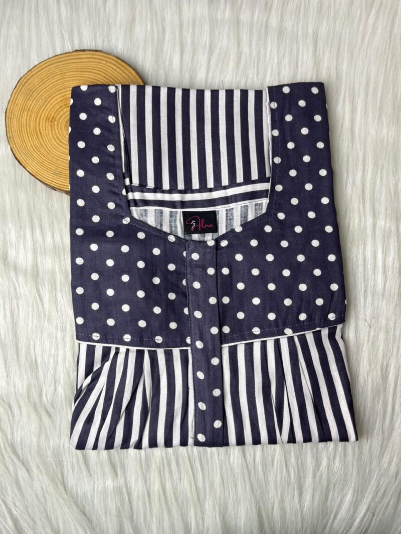 Mix N Match Square Neck Pleated Nighty