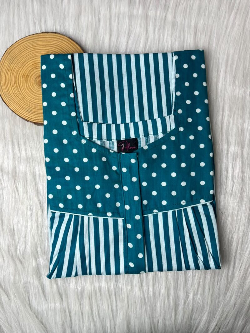 Mix N Match Square Neck Pleated Nighty