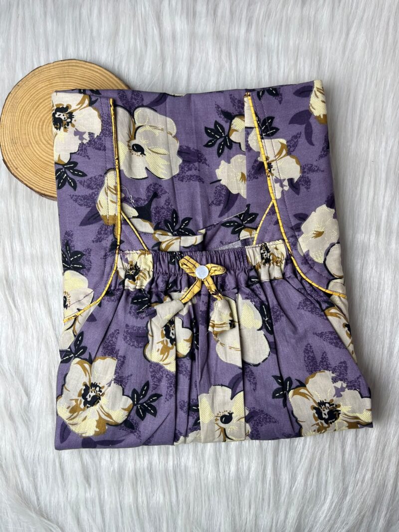 Plus Size Front Elastic Pleated Nighty