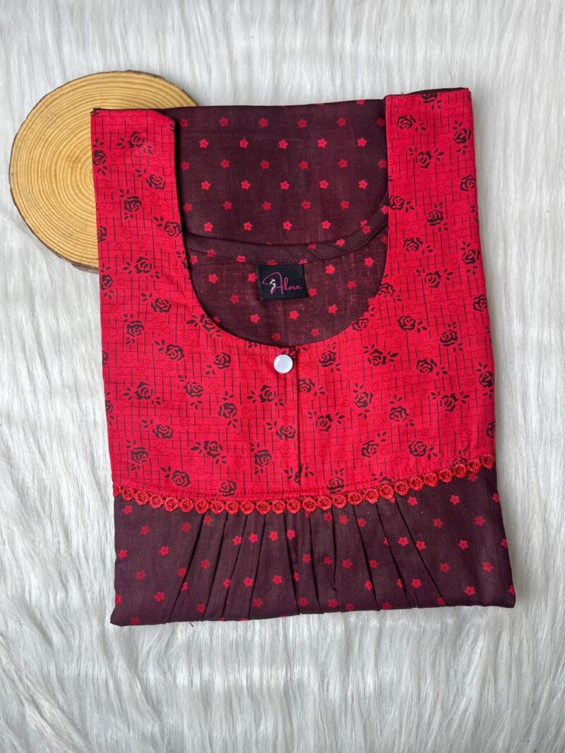 FRONT PLEATED LACE NIGHTY