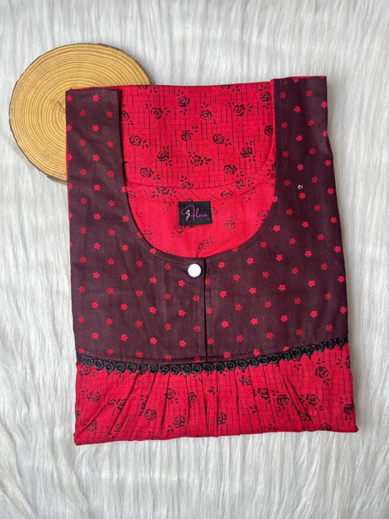 FRONT PLEATED LACE NIGHTY