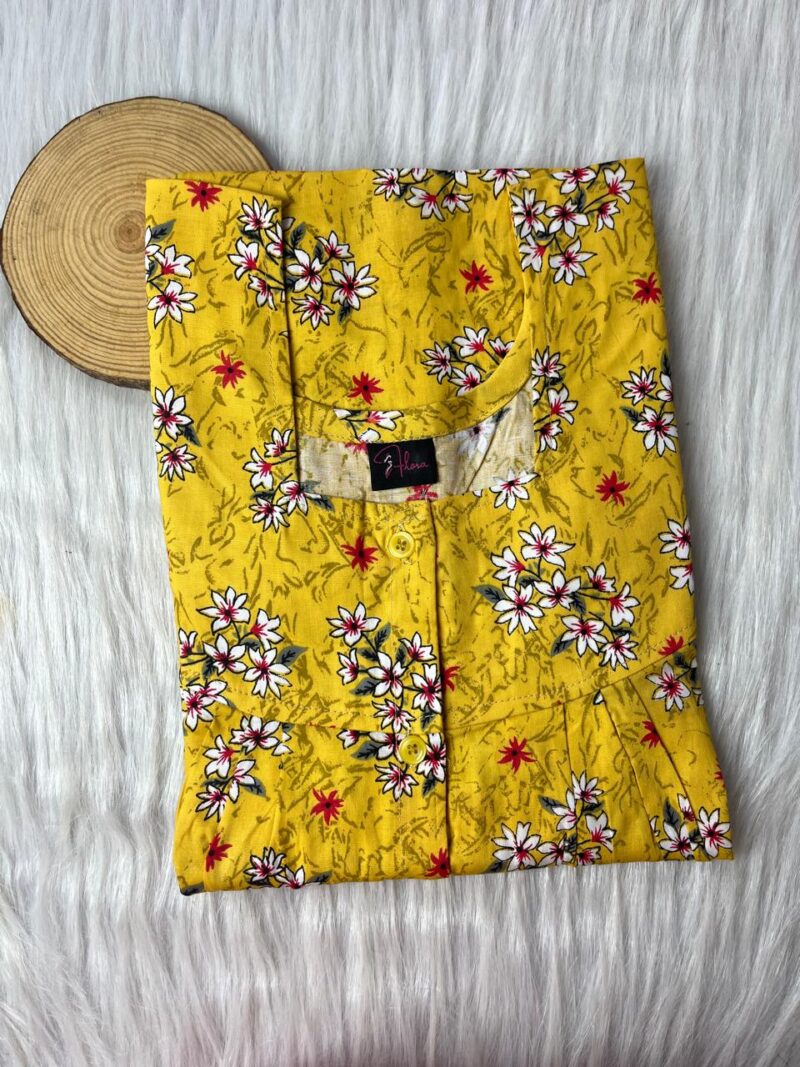 Pleated Full Open Button Nighty