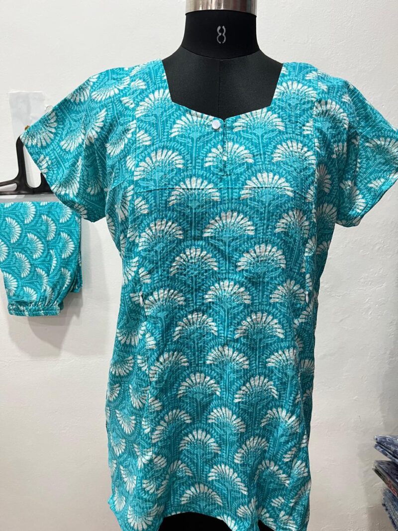 Kantha Cotton Feeding Nightdress With Palazzo Pant