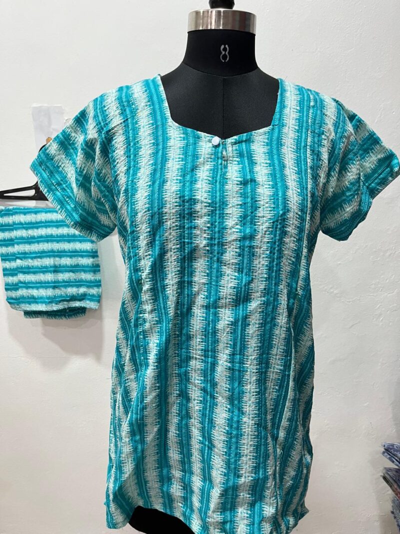 Kantha Cotton Feeding Nightdress With Palazzo Pant