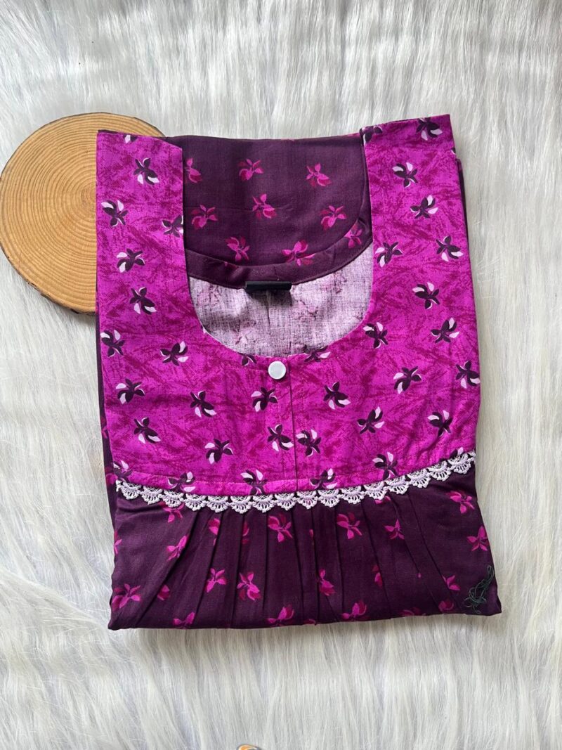 FRONT PLEATED LACE NIGHTY