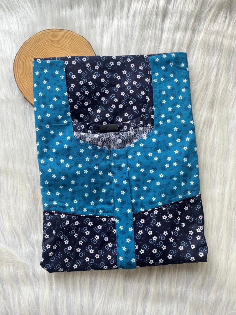 Mix N Match Square Neck Pleated Nighty