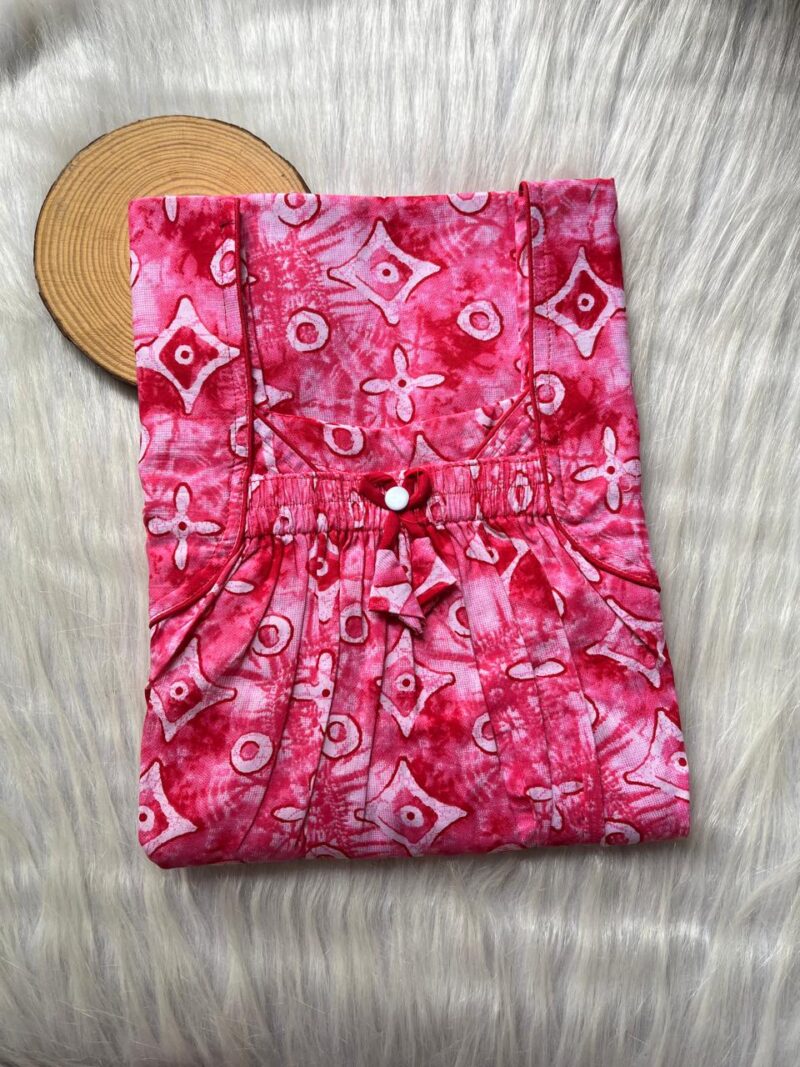Front Elastic Pleated Nighty
