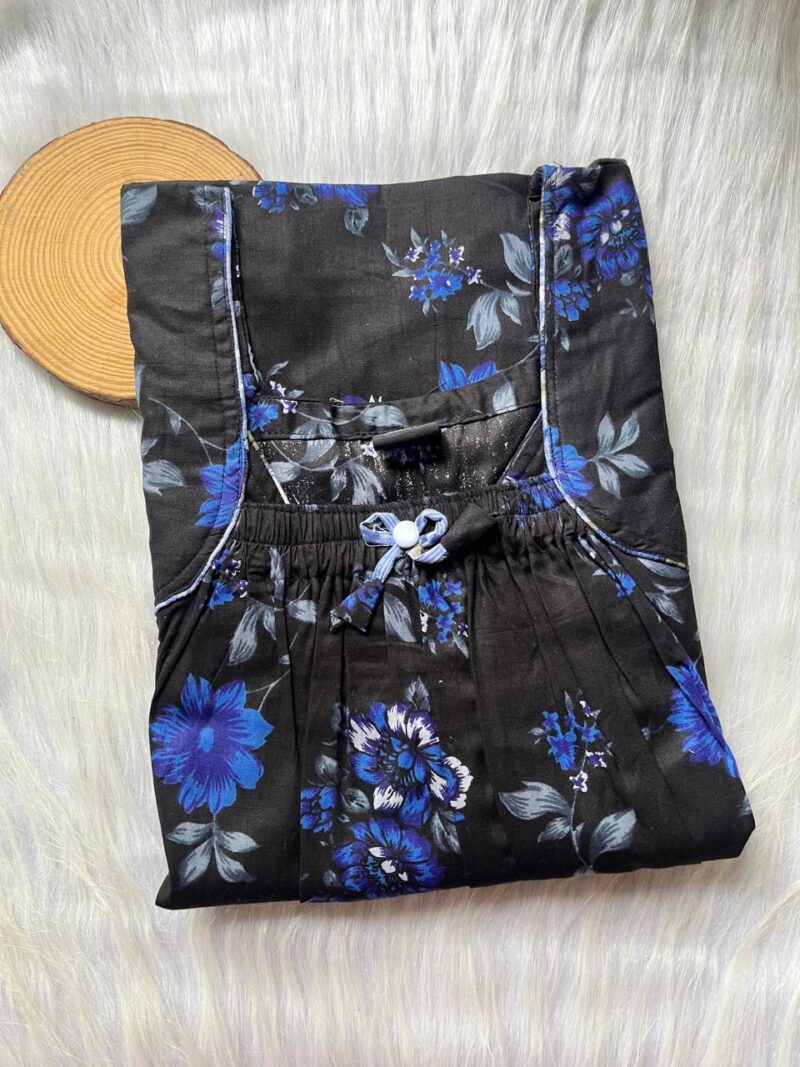 Front Elastic Pleated Nighty