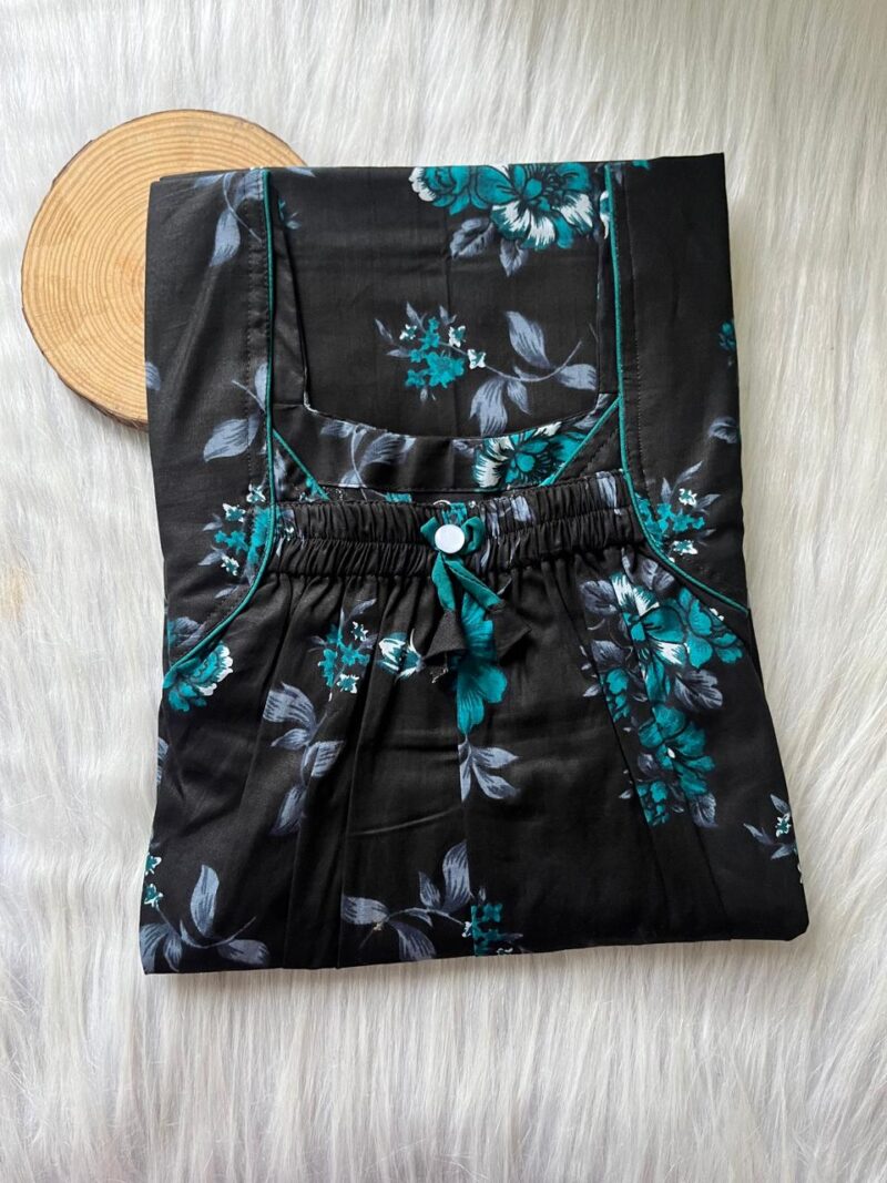 Front Elastic Pleated Nighty