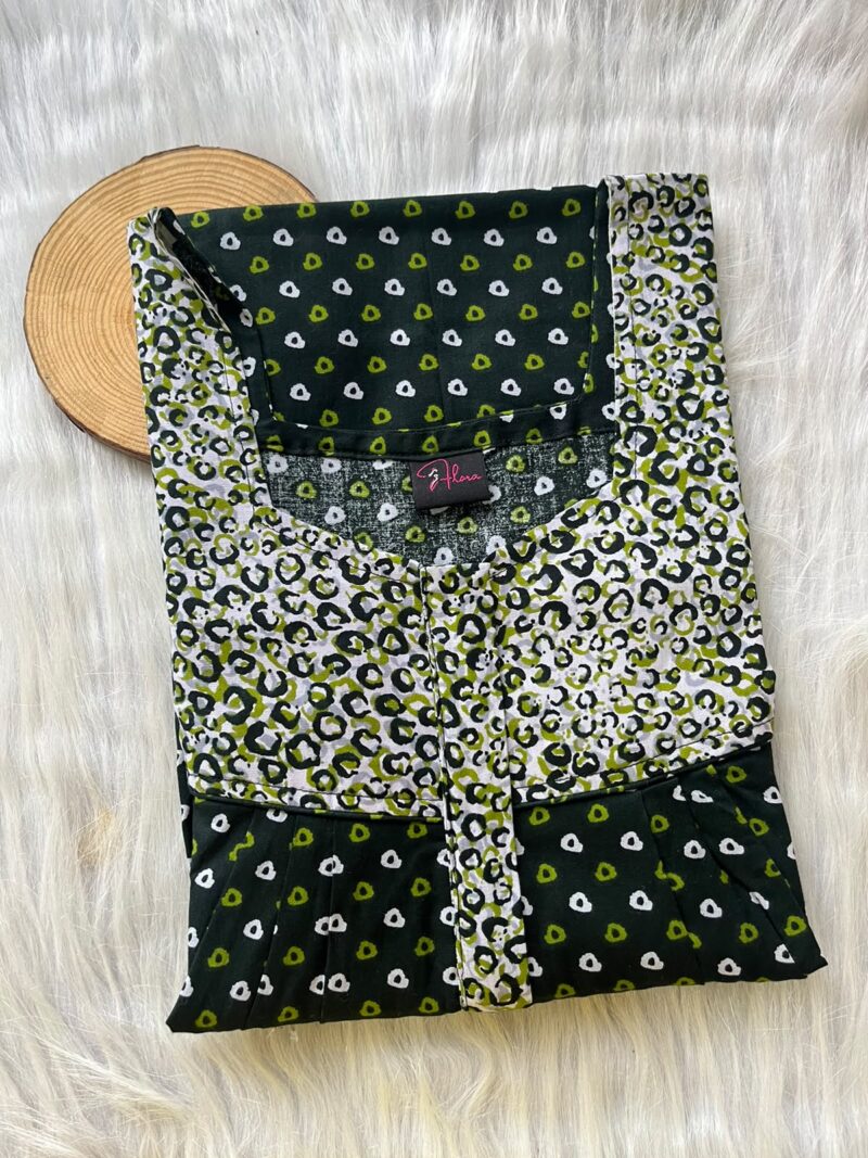 Mix N Match Square Neck Pleated Nighty
