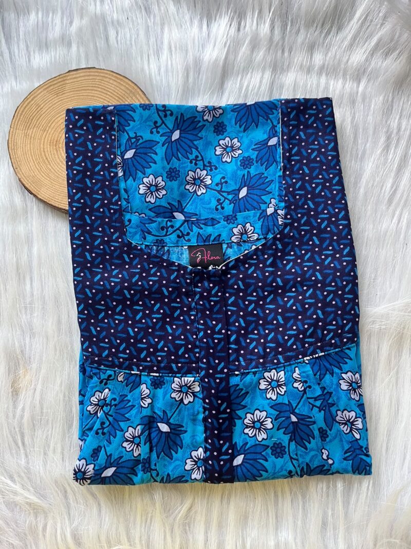 Mix N Match Square Neck Pleated Nighty