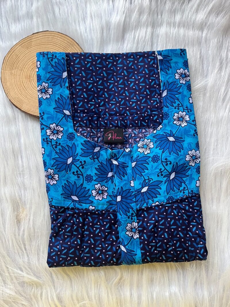 Mix N Match Square Neck Pleated Nighty