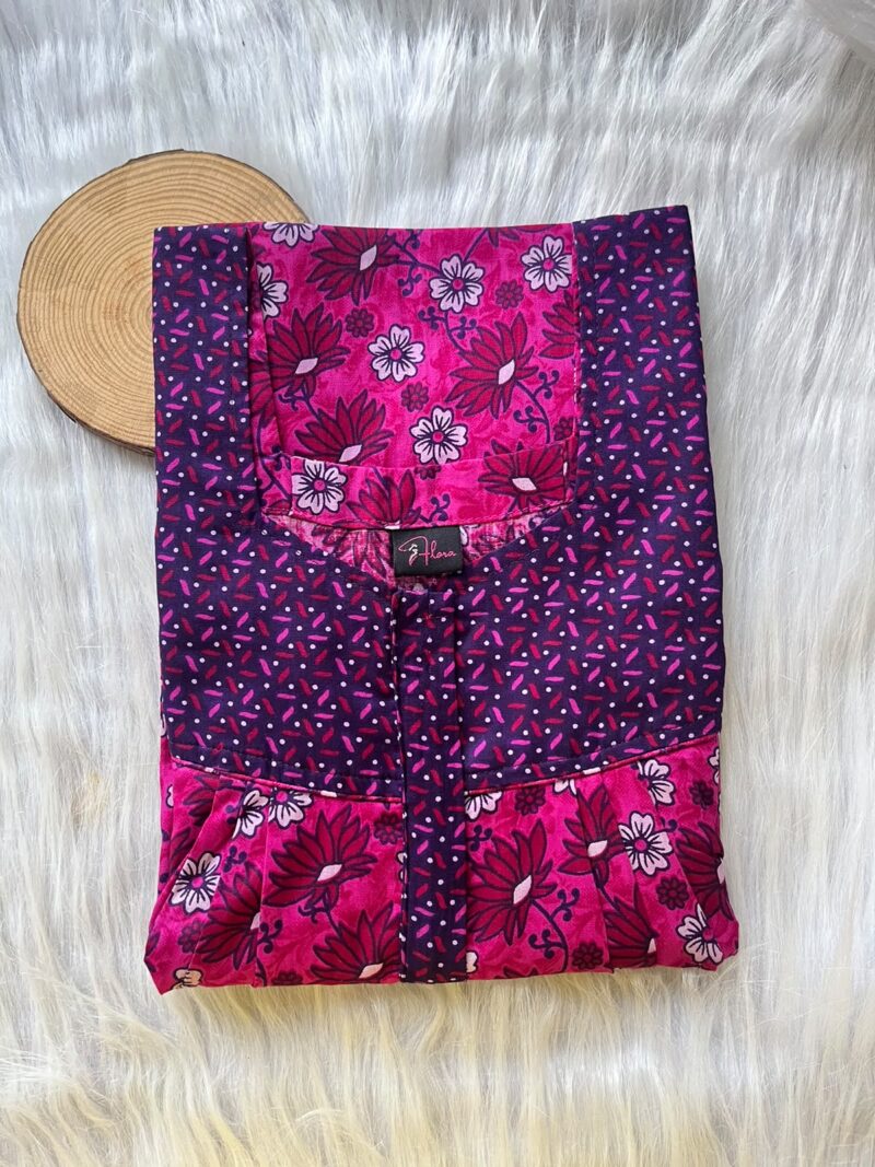 Mix N Match Square Neck Pleated Nighty