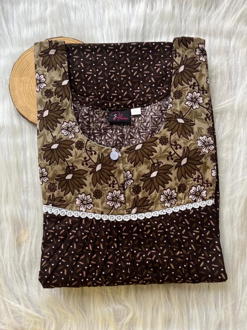 FRONT PLEATED LACE NIGHTY