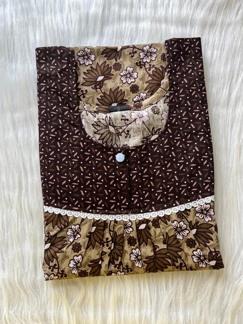 FRONT PLEATED LACE NIGHTY