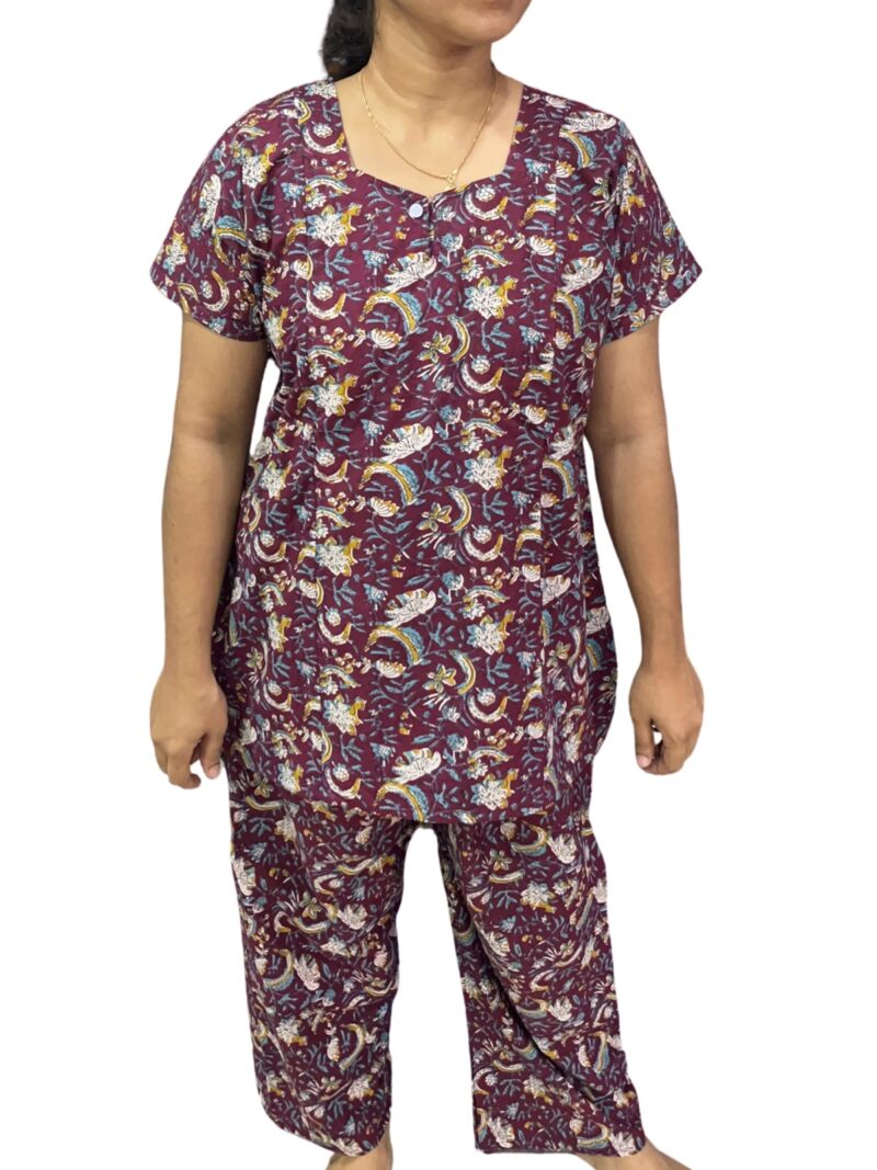 FEEDING NIGHT DRESS WITH PALAZZO PANT