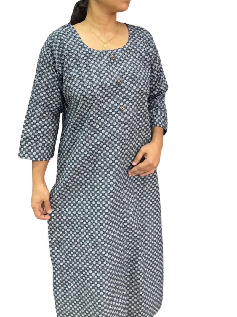 Women's Cotton Printed Side Slit Straight Kurti – Casual Wear Kurti