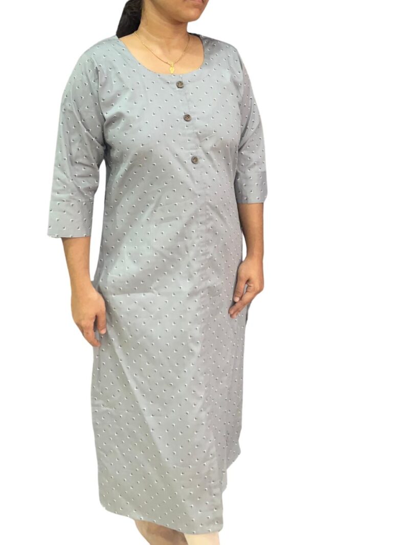 Women's Cotton Printed Side Slit Straight Kurti – Casual Wear Kurti