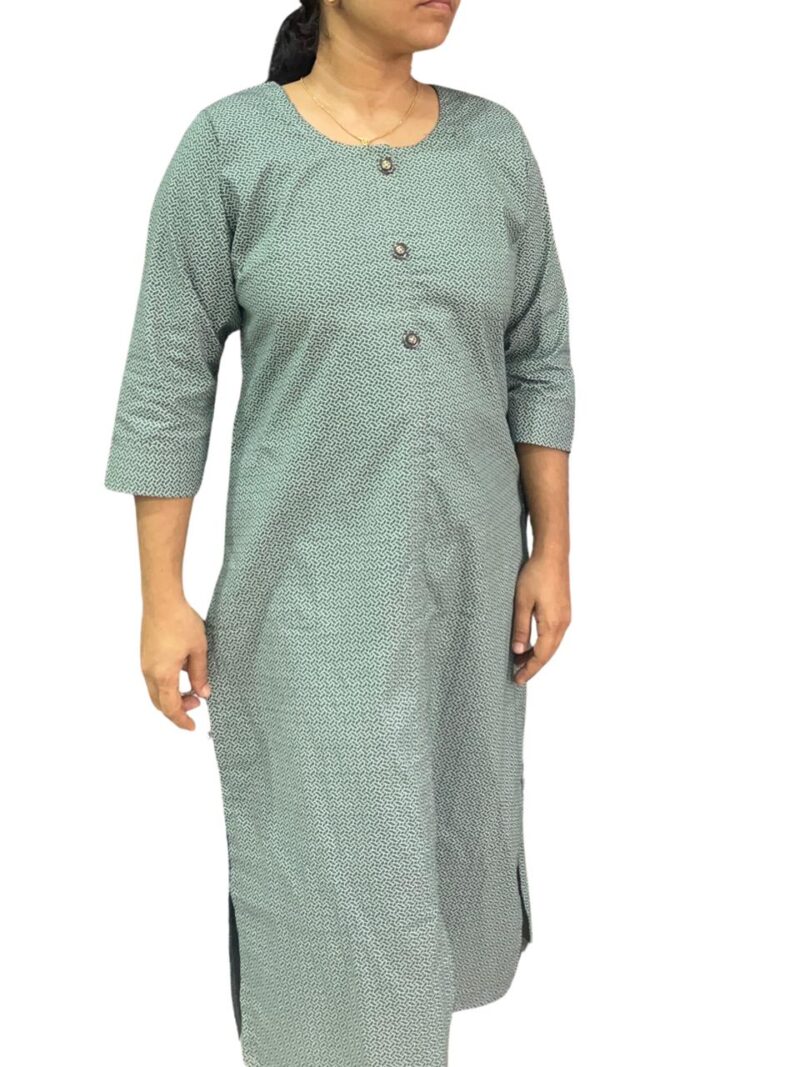 Women's Cotton Printed Side Slit Straight Kurti – Casual Wear Kurti
