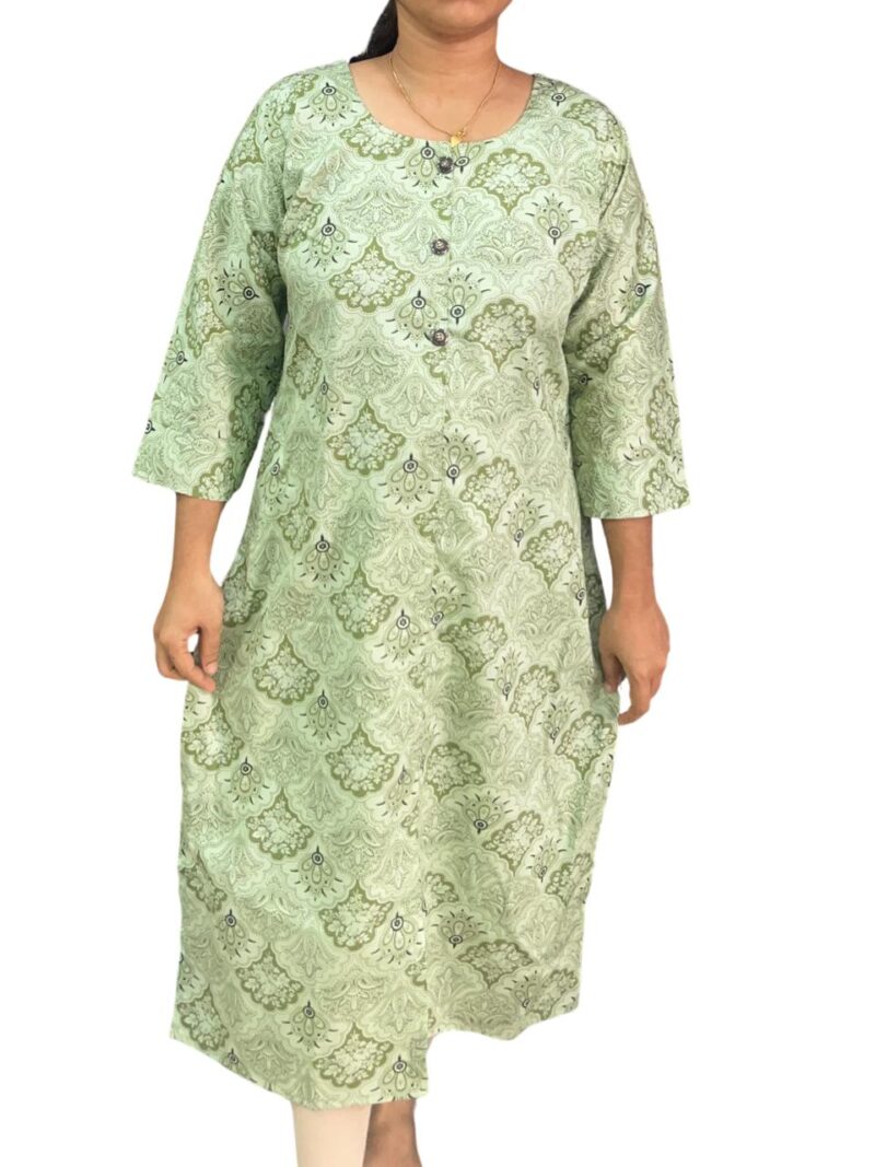 Women's Cotton Printed Side Slit Straight Kurti – Casual Wear Kurti
