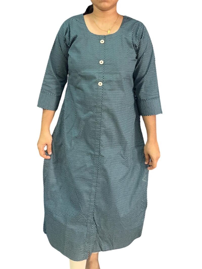 Women's Cotton Printed Side Slit Straight Kurti – Casual Wear Kurti
