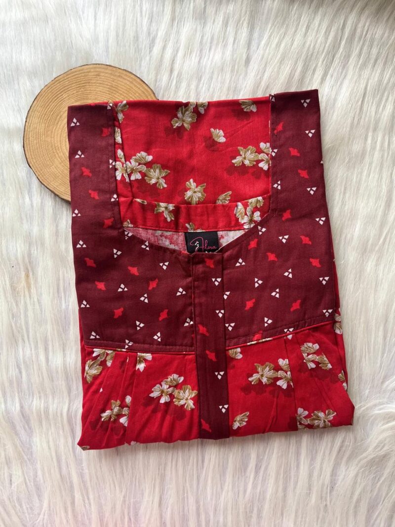 Mix N Match Square Neck Pleated Nighty