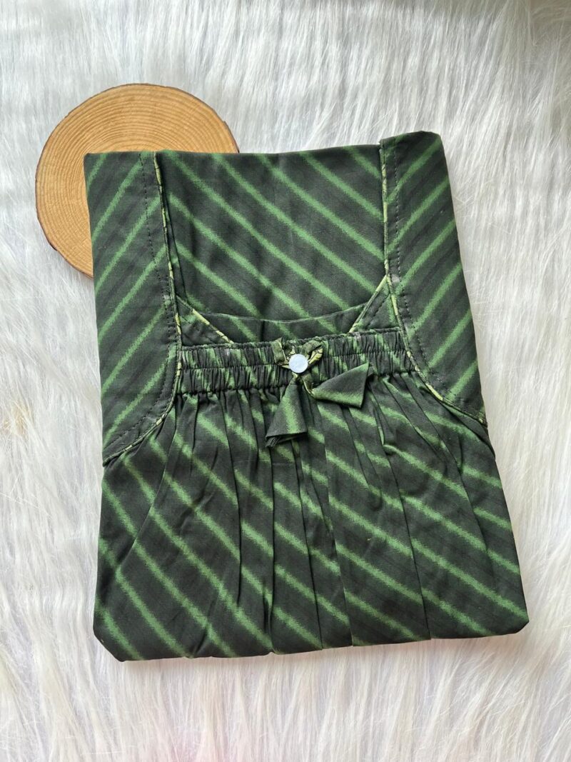 Front Elastic Pleated Nighty