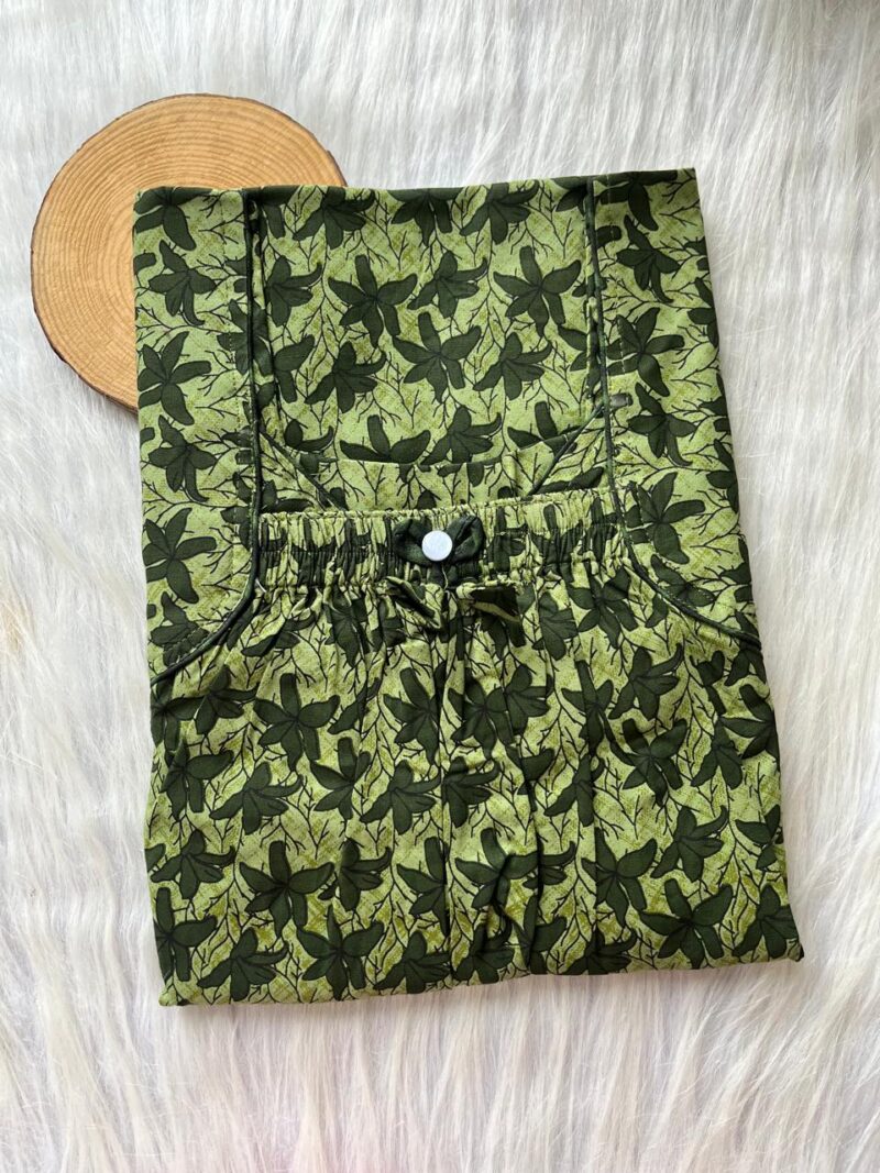 Front Elastic Pleated Nighty