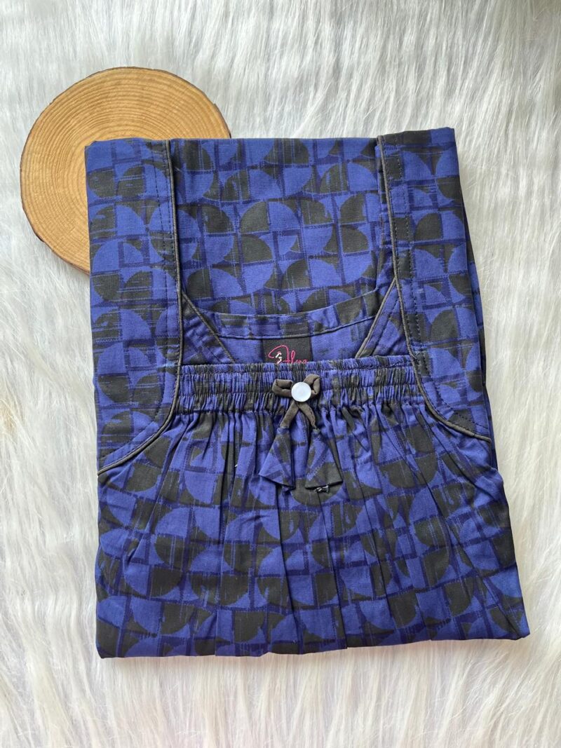 Front Elastic Pleated Nighty