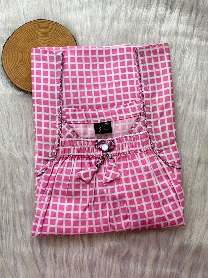 Plus Size Front Elastic Pleated Nighty