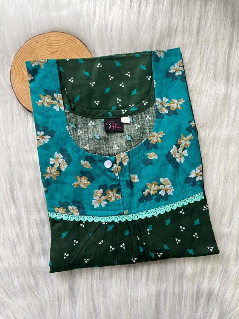 FRONT PLEATED LACE NIGHTY